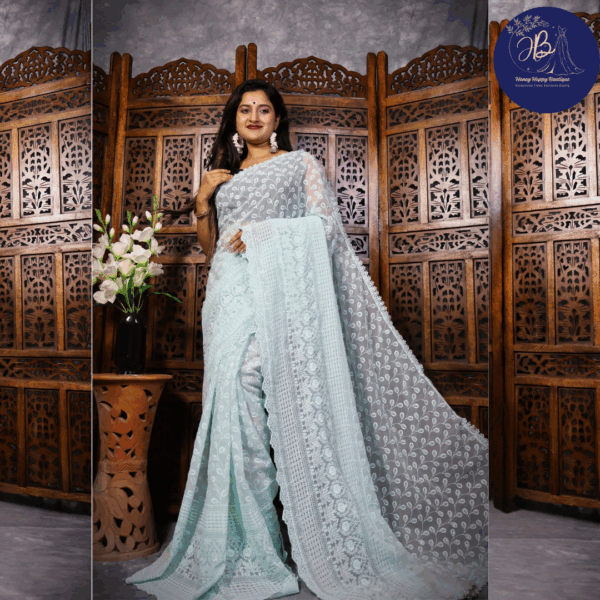 ✨All Over Sequin Work Georgette Sarees – Elegant Party Wear